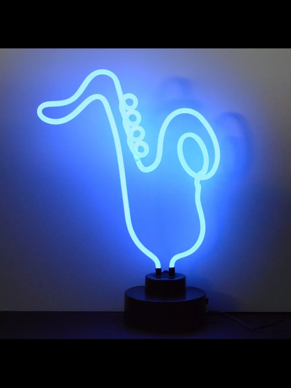 Nostalgic Neon Table Light - Saxophone Blue BNIB
